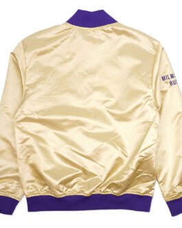 Milwaukee Bucks Golden Lightweight Satin Jacket