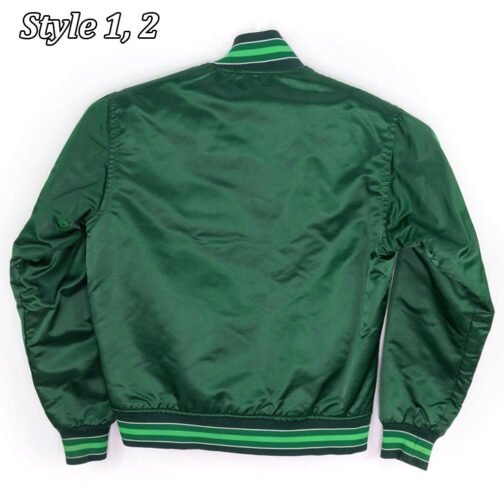 Milwaukee Bucks Ambassador Green and White Satin Jacket - Image 4