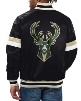 Milwaukee Bucks Home Game Black Jacket