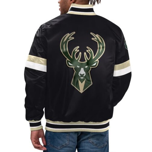 Milwaukee Bucks Home Game Black Jacket - Image 2