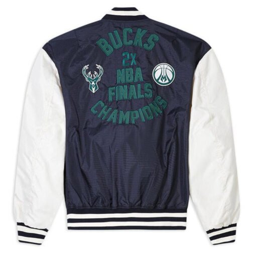 Milwaukee Bucks New Era Bomber Jacket - Image 3