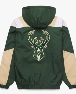 Milwaukee Bucks Pullover Half-Zip Jacket