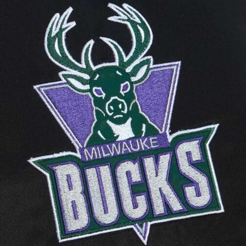 Milwaukee Bucks Team Origins Varsity Satin Jacket - Image 8