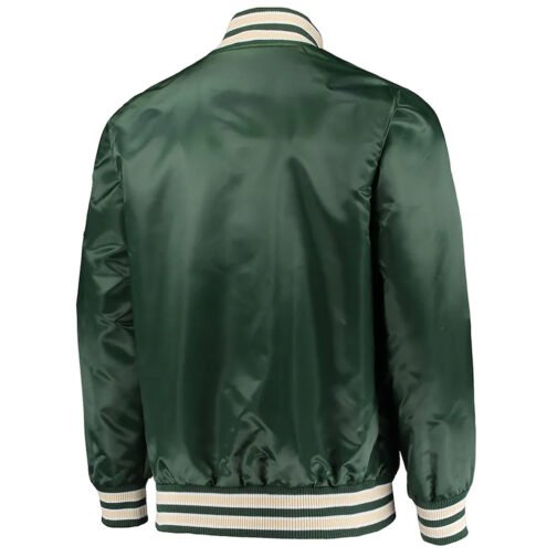 Milwaukee Bucks The Diamond Hunter Green Satin Jacket - Image 2