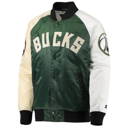 Milwaukee Bucks Tricolor Remix Satin Jacket