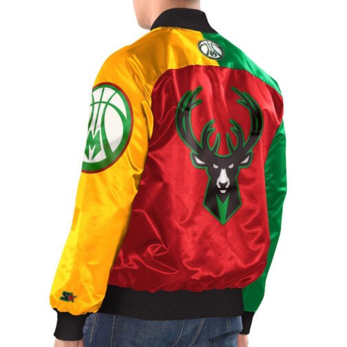 Ty Mopkins Milwaukee Bucks Satin Jacket - Image 5