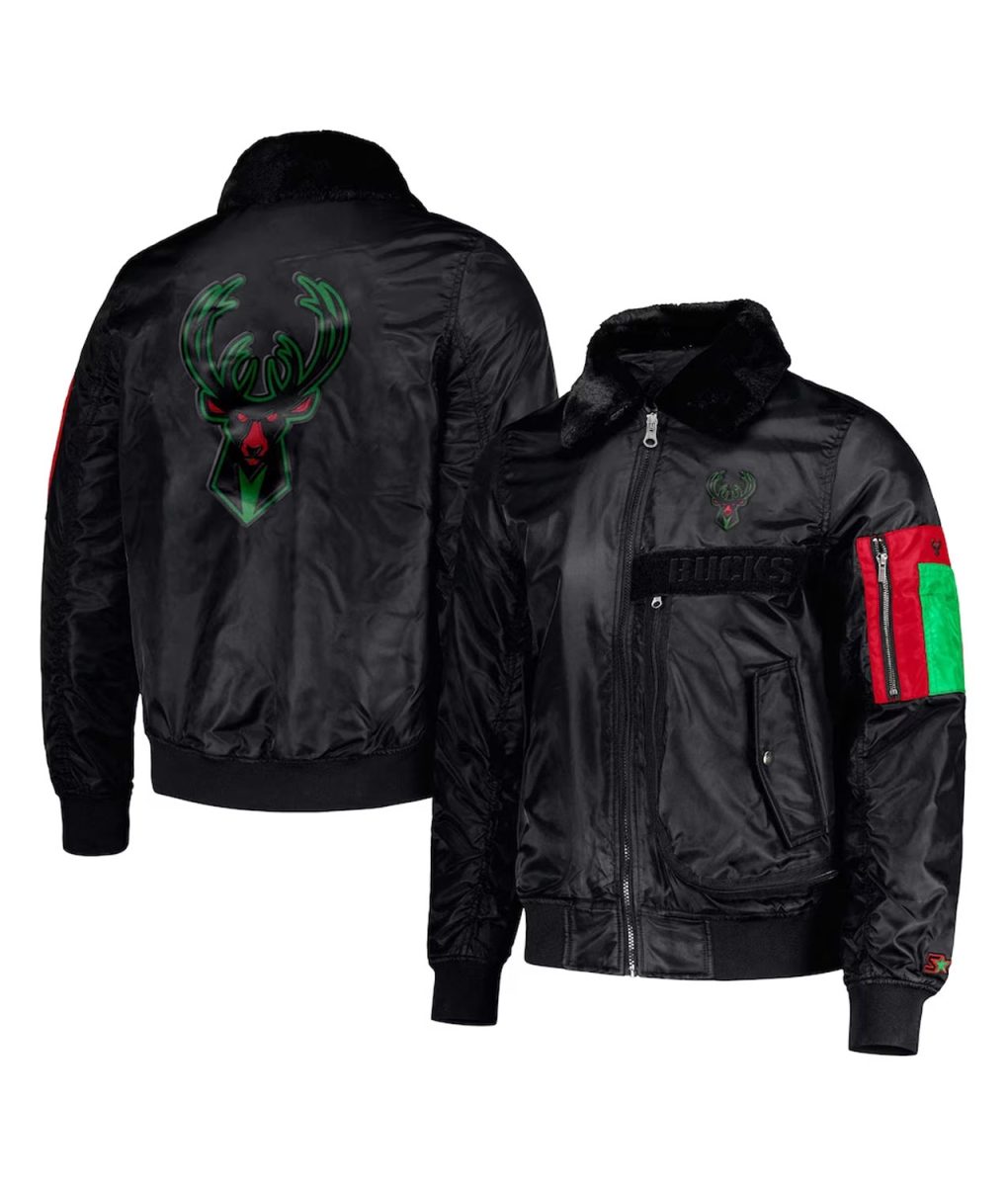 Milwaukee Bucks Ty Mopkins Black Jacket - Image 5