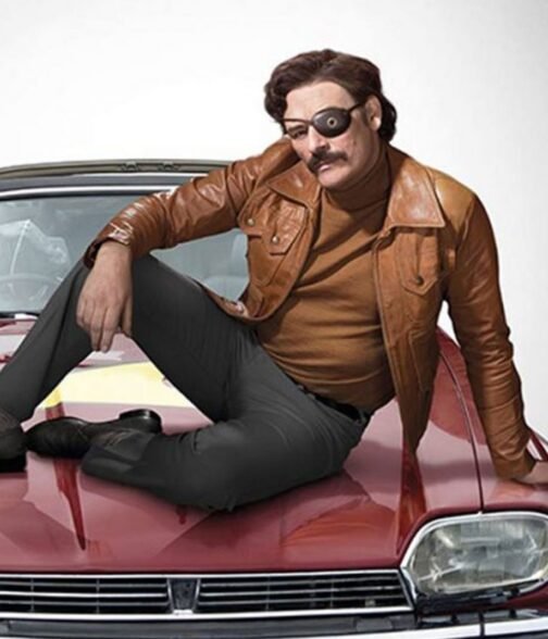Mindhorn Julian Barratt Brown Leather Jacket - Image 8
