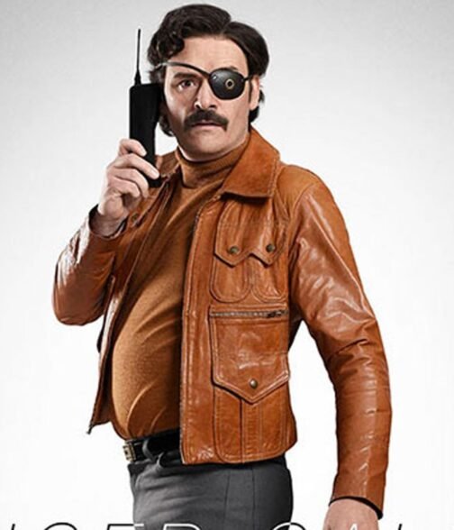 Mindhorn Julian Barratt Brown Leather Jacket - Image 2