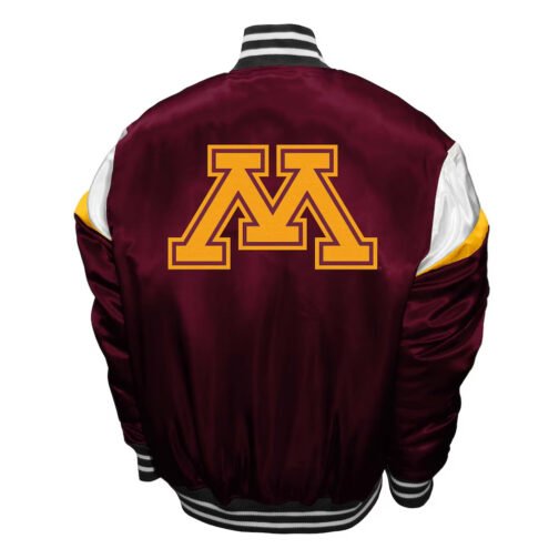 Minnesota Golden Gophers Power Maroon Satin Jacket - Image 2