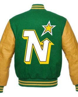 Minnesota North Stars Green and Gold Varsity Jacket