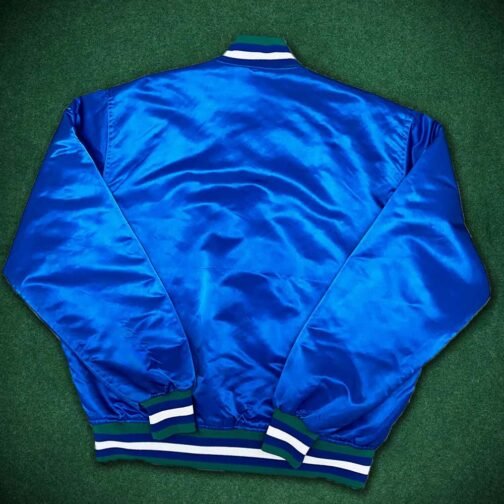 Minnesota Timberwolves 90’s Blue Satin Jacket - Image 7