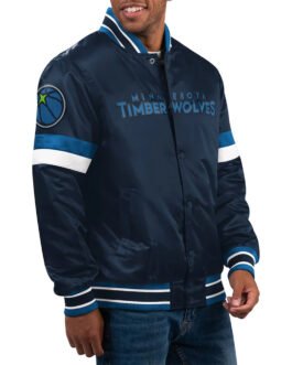 Youth Home Game Minnesota Timberwolves Navy Jacket