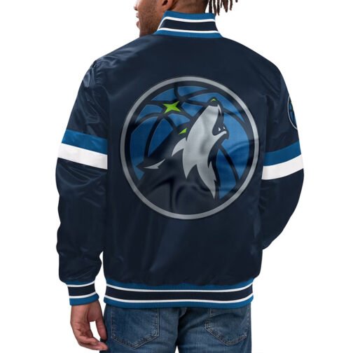 Youth Home Game Minnesota Timberwolves Navy Jacket - Image 2