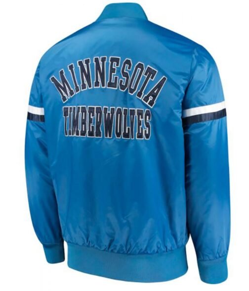 Starter Minnesota Timberwolves Bomber Blue Jacket - Image 2