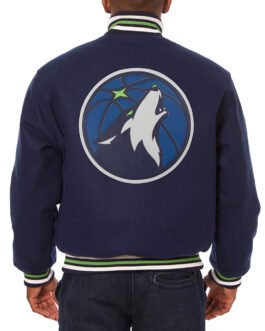 Minnesota Timberwolves Navy Varsity Wool Jacket