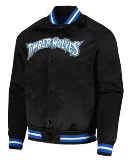 Minnesota Timberwolves Hardwood Classics Black Jacket