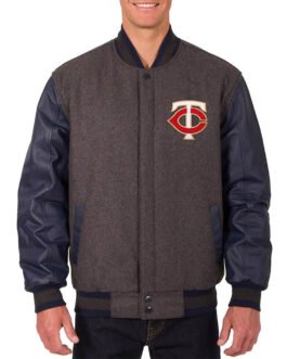 Charcoal/Navy Minnesota Twins Varsity Jacket