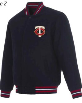 Minnesota Twins Navy Varsity Wool Jacket