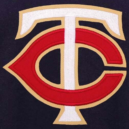 Minnesota Twins Navy Varsity Wool Jacket - Image 3