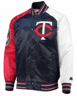 Reliever Minnesota Twins Navy/Red Satin Jacket