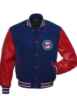 Minnesota Twins MLB Letterman Red and Blue Jacket