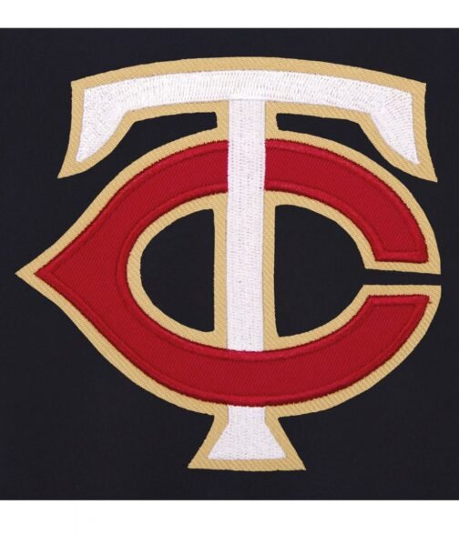 Letterman Minnesota Twins Navy Blue Wool Jacket - Image 3