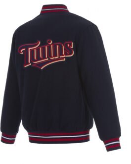 Letterman Minnesota Twins Navy Blue Wool Jacket