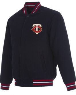 Letterman Minnesota Twins Navy Blue Wool Jacket
