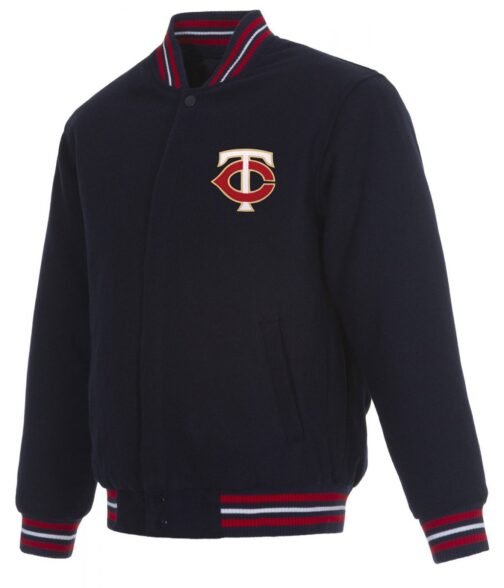 Letterman Minnesota Twins Navy Blue Wool Jacket
