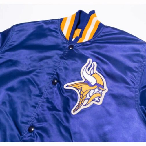 Minnesota Vikings Satin Jacket - Image 7