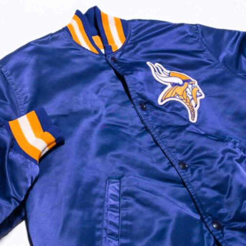 Minnesota Vikings Satin Jacket - Image 9