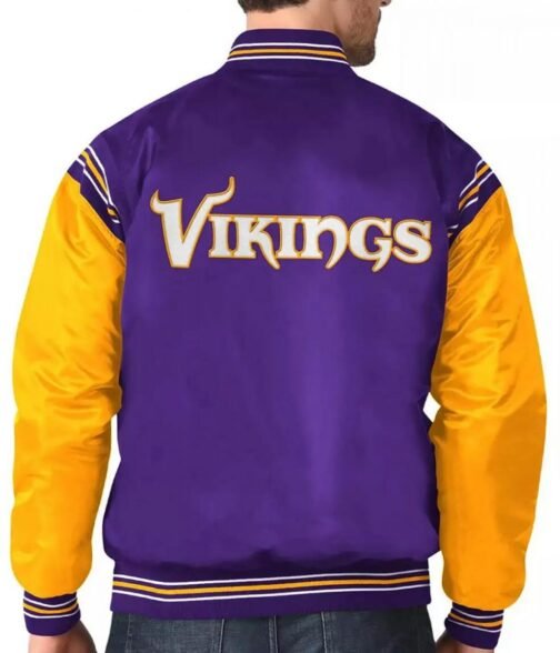 Minnesota Vikings Starter Satin Purple and Yellow Jacket - Image 5