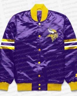 Minnesota Vikings Button Down Purple Jacket