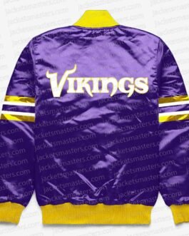 Minnesota Vikings Button Down Purple Jacket