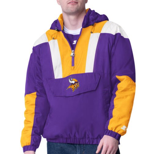 Purple Minnesota Vikings Charger Half-Zip Pullover Jacket