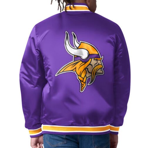 Minnesota Vikings Closer Purple/Gold Satin Jacket - Image 3