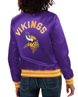 Minnesota Vikings Full Count Purple Satin Jacket