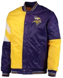 Minnesota Vikings Leader Yellow and Purple Jacket