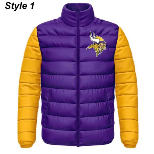 Puffer Minnesota Vikings Purple and Yellow Jacket