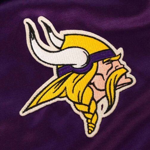 Minnesota Vikings Purple Satin Windbreaker - Image 3