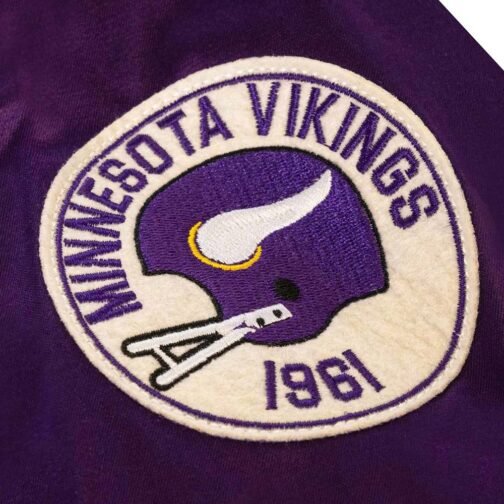 Minnesota Vikings Purple Satin Windbreaker - Image 4