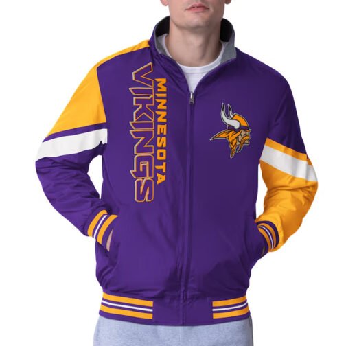 Minnesota Vikings Strong Arm Purple Full-Zip Jacket