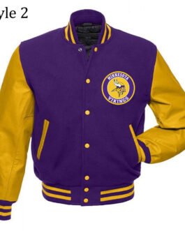 Minnesota Vikings Purple and Yellow Letterman Jacket
