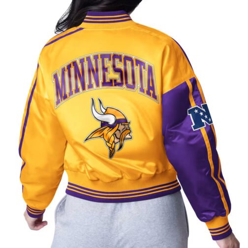 Minnesota Vikings Zone Blitz Purple/Gold Jacket - Image 2