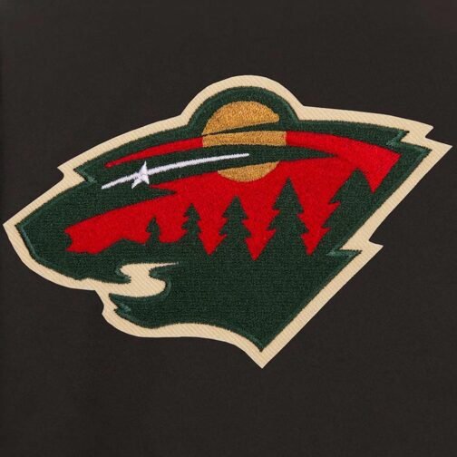 Minnesota Wild Poly-Twill Front-Hit Black Jacket - Image 2