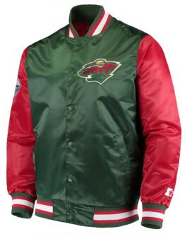 Minnesota Wild Rookie Green/Red Satin Jacket