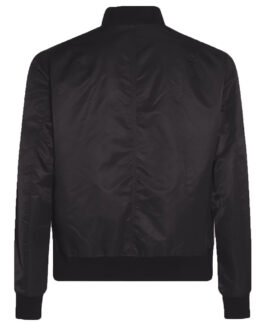 Black Minnesota Wild Lightweight Nylon Bomber Jacket