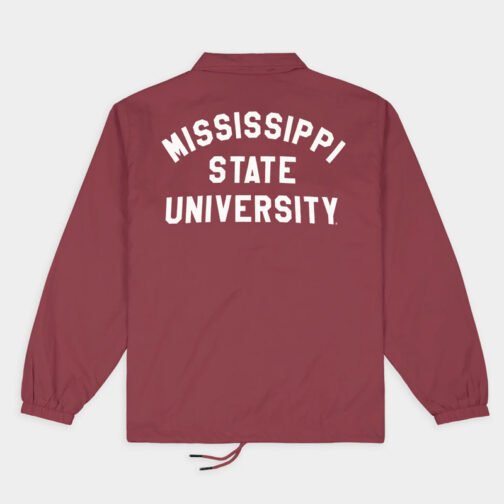 Mississippi State Bulldogs Vintage Logo Coaches Jacket - Image 2