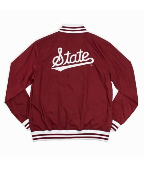 Mississippi State Script Retro Bomber Jacket - Image 2